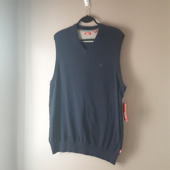 Izod Men's Navy Blue 100% Cotton Vest New! Size XL Tall - Picture 2 of 16